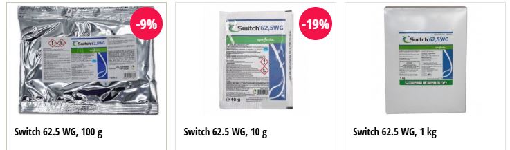 Fungicid cu spectru larg de combatere al bolilor Switch 62.5 WG